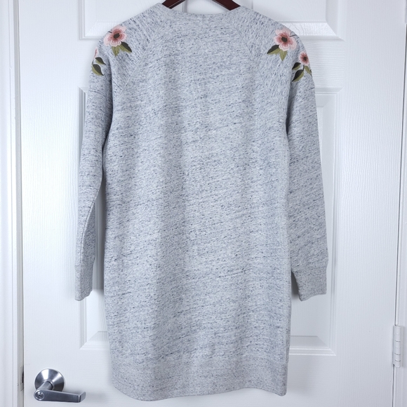 Abercrombie & Fitch Embroidered Floral Sweatshirt Dress - Picture 2 of 11